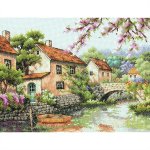 Village Canal Counted Cross Stitch Kit (image for) Village Canal Counted Cross Stitch Kit